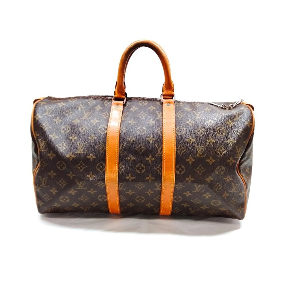 Louis Vuitton LV Boston Bag Keepall 45 Brown Monogram 549-061225